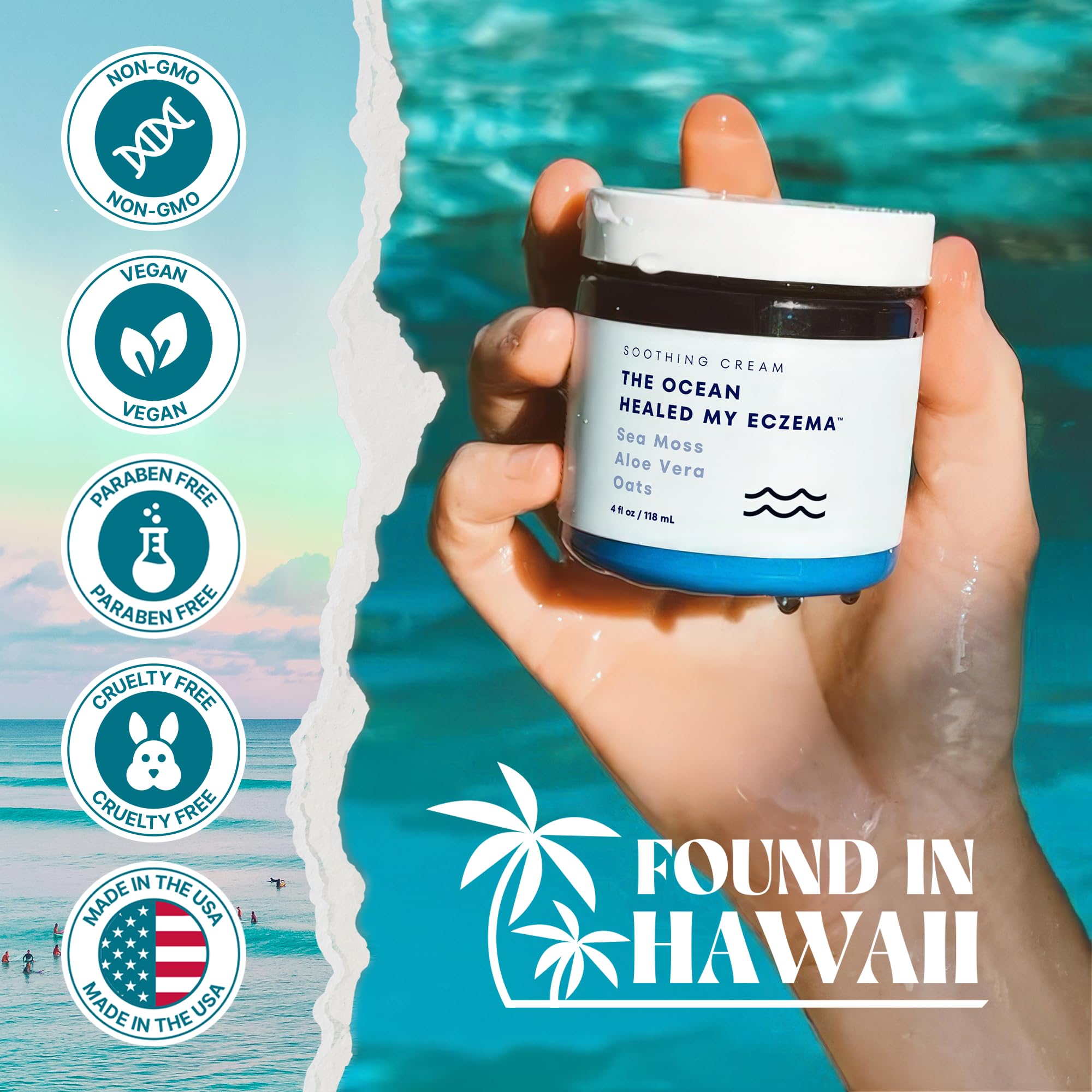 Packaging display of The Ocean Healed My Eczema product