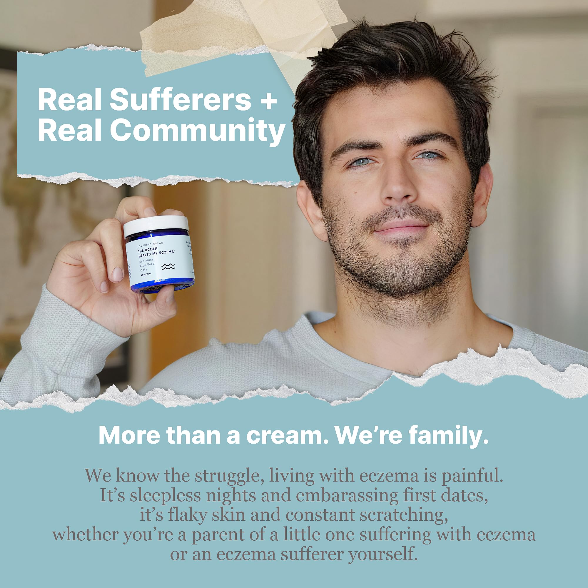 Targeted spot use of The Ocean Healed My Eczema cream