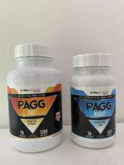 The Official PAGG Stack setup supports morning and night supplementation routines.