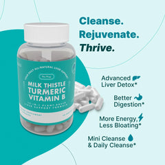 The Plug Liver Cleanse turmeric capsules ready for digestion support.