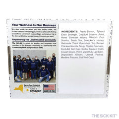 The SICK-KIT note card adding a personal touch.