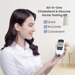 THE SOMMET CURO L7 cholesterol-strip-slot in use for at-home lipid panel