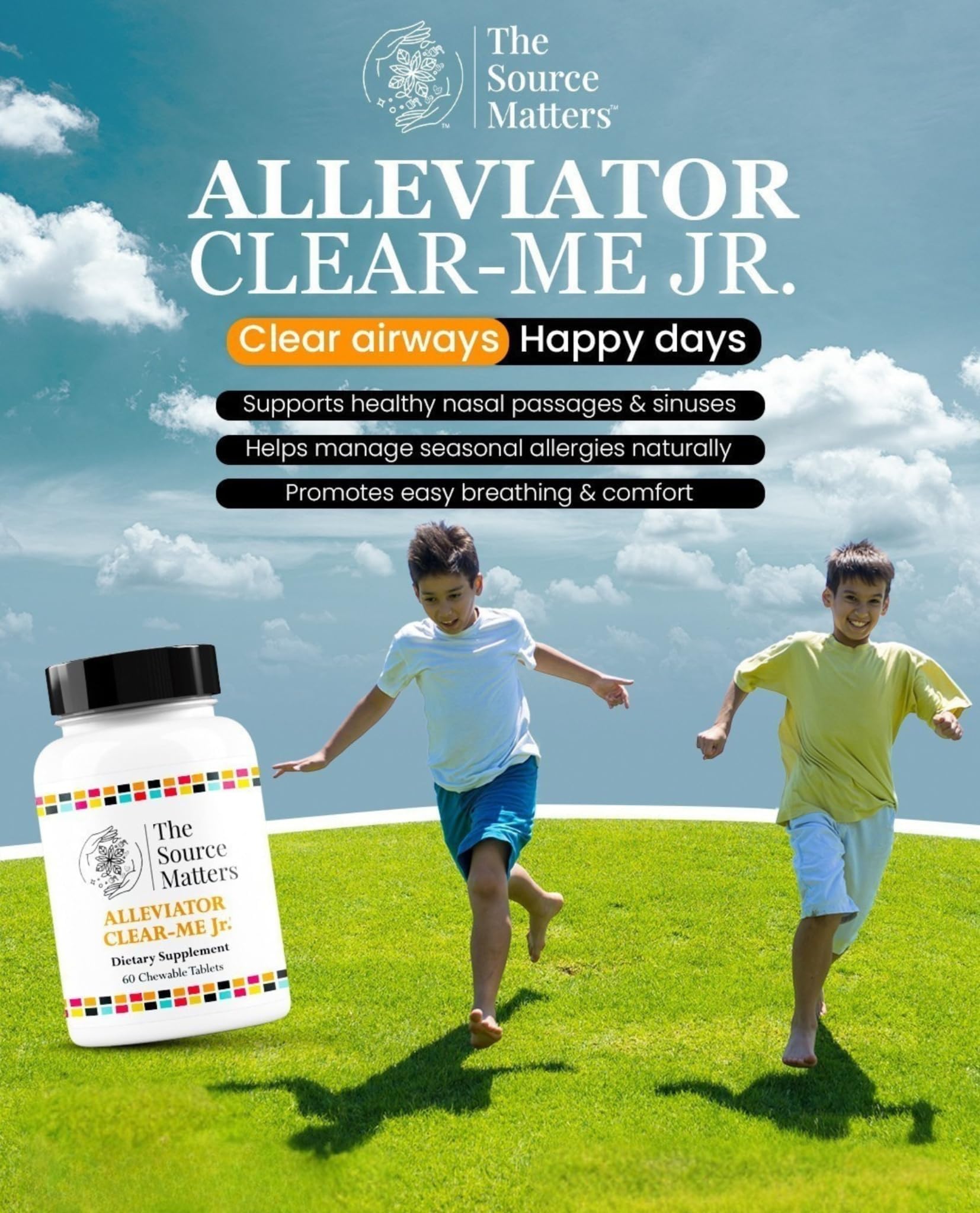 Packaging beside tissues signals seasonal use for allergy-prone days.