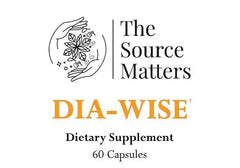 The Source Matters Dia-Wise bottle cap detail signaling easy daily use.