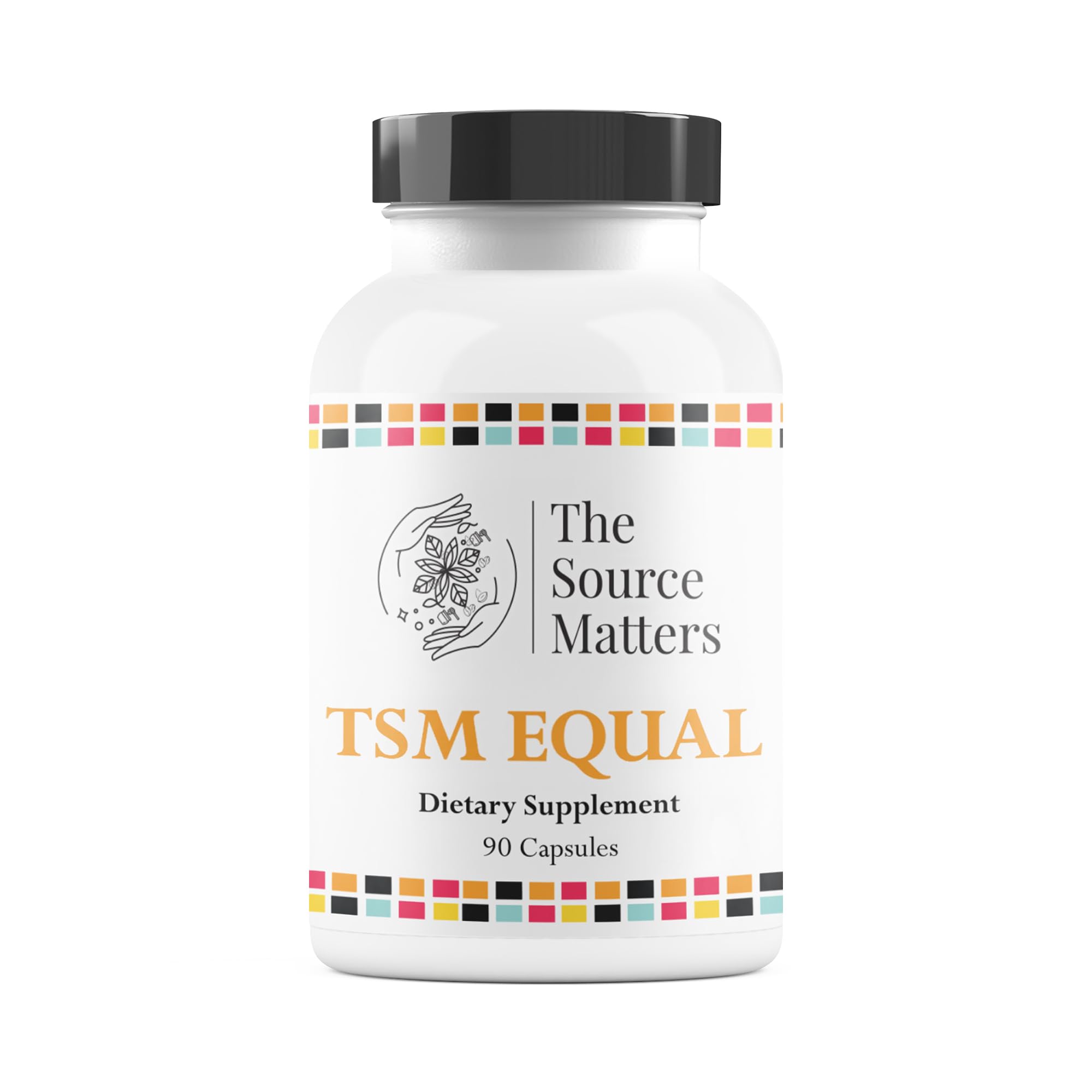 The Source Matters Equal uric acid bottle with capsules for daily metabolic balance.