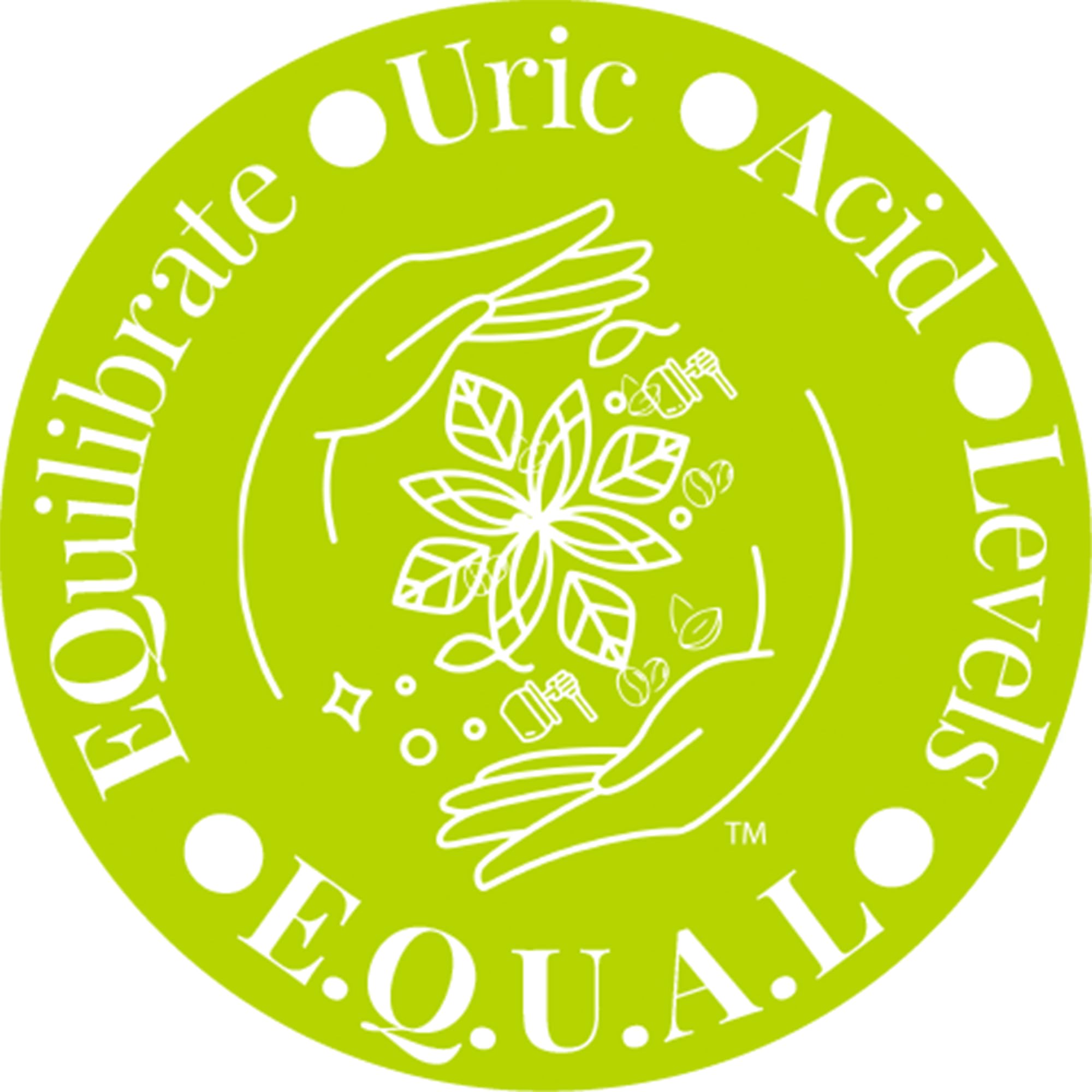 The Source Matters Equal uric acid capsules beside a glass of water for easy routine.