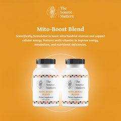 The Source Matters Mito-Boost capsules dispensing in a dosing tray