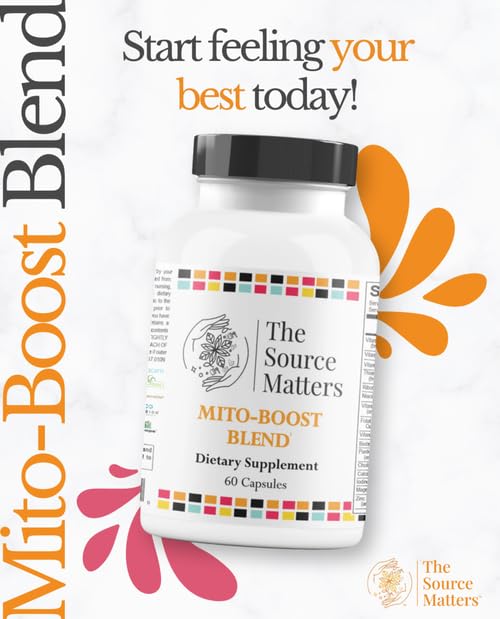 The Source Matters Mito-Boost detox green tea visual suggests natural detox pathway support.
