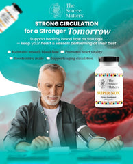 SUPER NOX capsules close-up emphasizing antioxidant benefits from Quercetin.