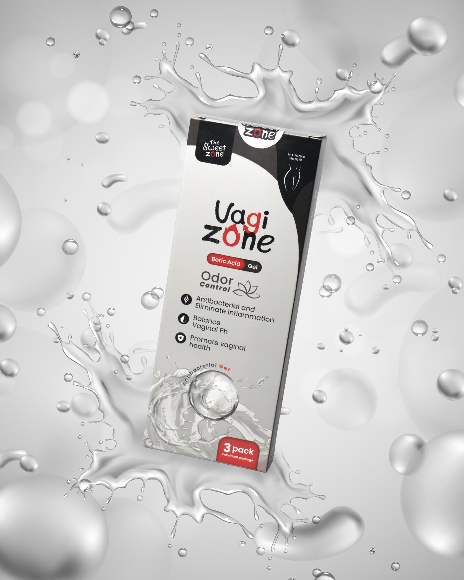 The Sweet Zone Vagizone gel texture close-up with hydration for daily comfort