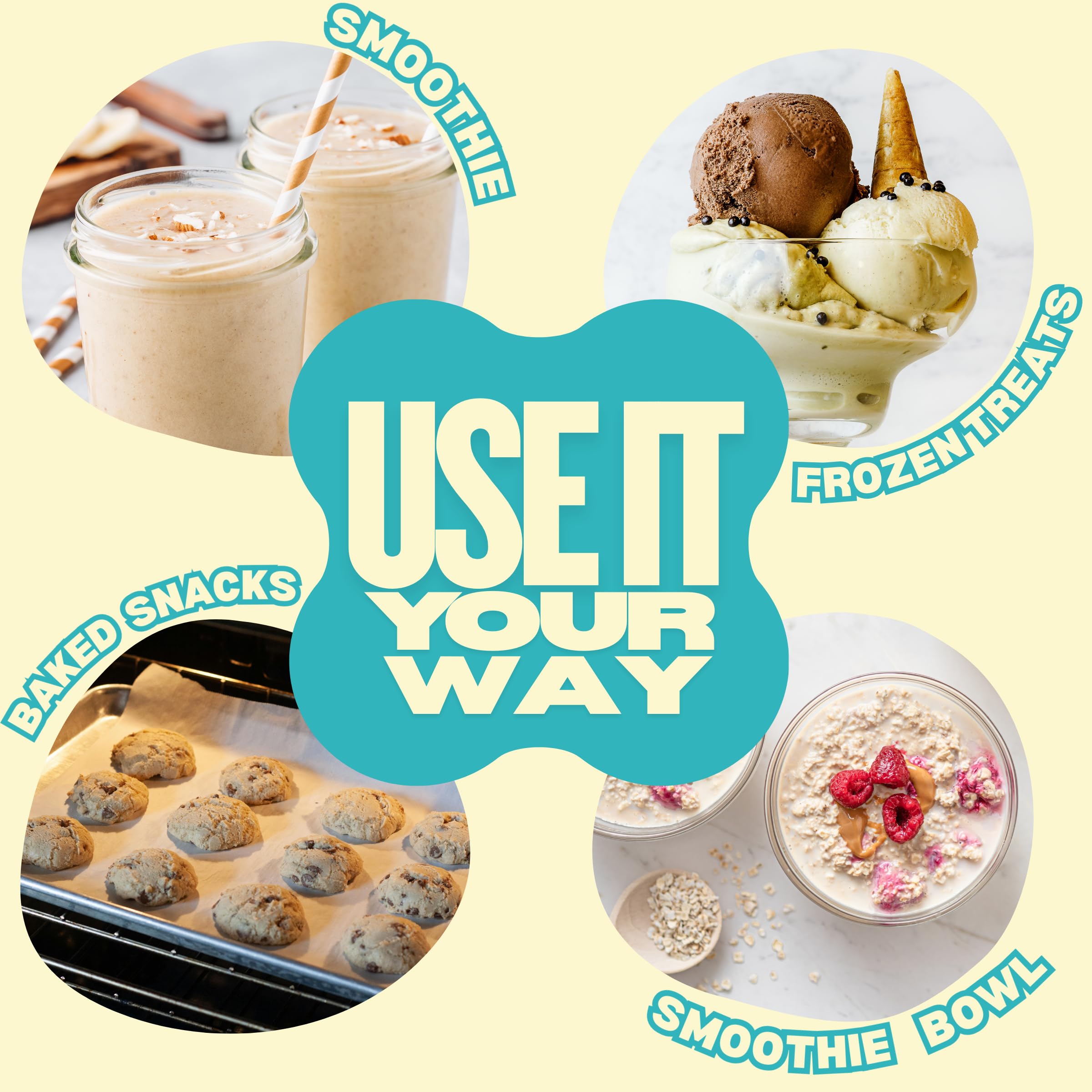 THE VEGAN powder's creamy texture ideal for shakes and smoothies.