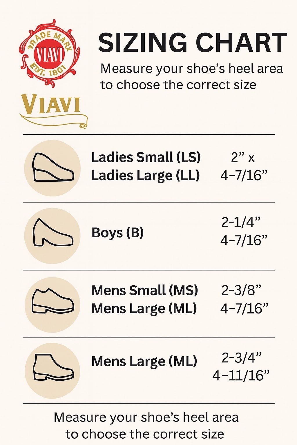The Viavi cork heel lift shows 3mm height for subtle lift and stability.