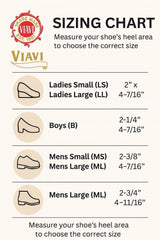 The Viavi cork heel lift shows 3mm height for subtle lift and stability.