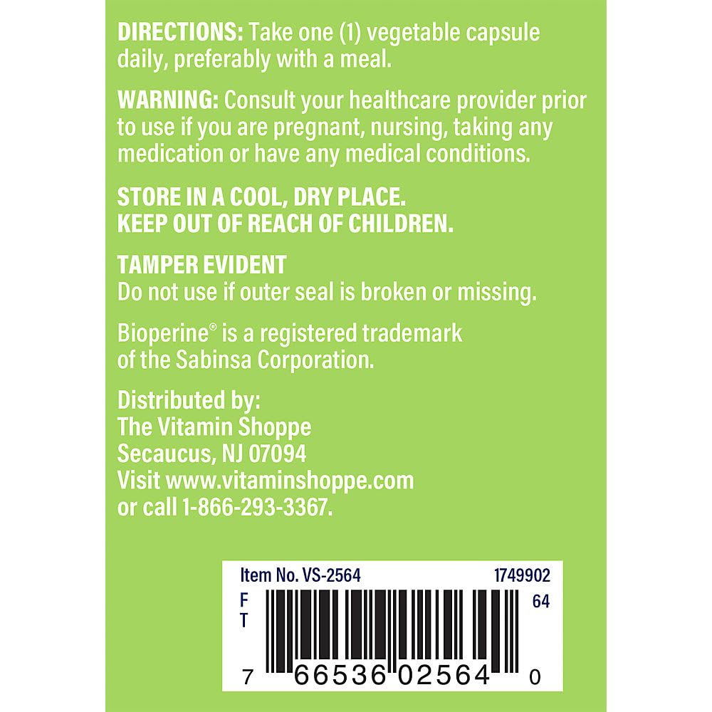 The Vitamin Shoppe curcumin 900mg packaging highlights high-potency formula