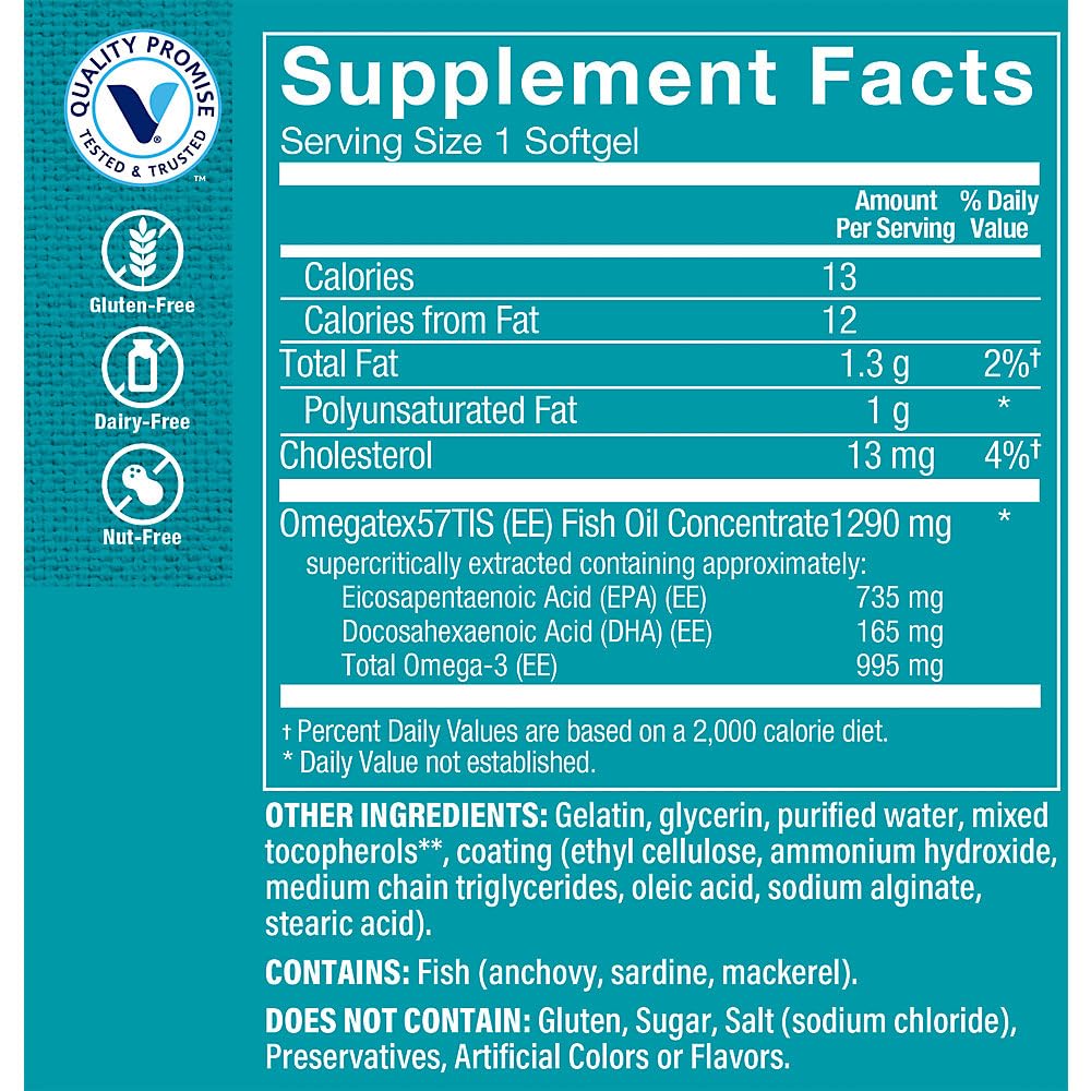 The Vitamin Shoppe Omega 3 Fish Oil softgels ready for easy daily dosing.