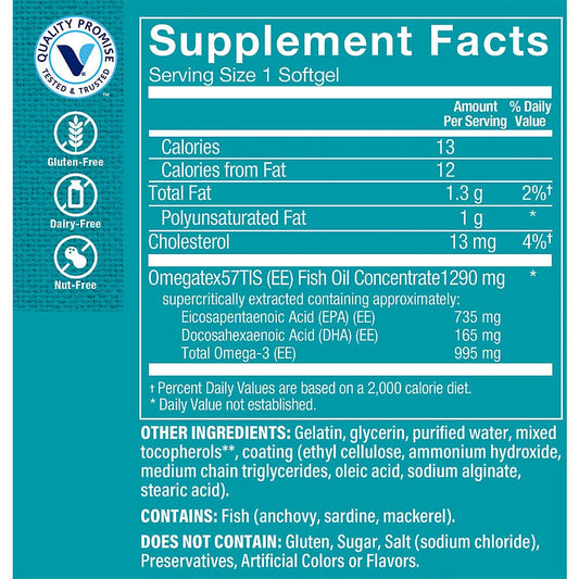 The Vitamin Shoppe Omega 3 Fish Oil softgels ready for easy daily dosing.