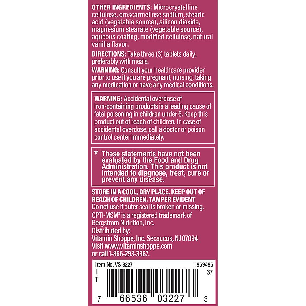Close-up of the bottle top highlighting easy-to-take daily nutrition from The Vitamin Shoppe.