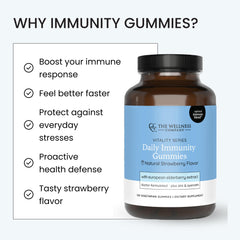 The Wellness Company gummies zinc illustration, highlighting mineral support for daily defense.