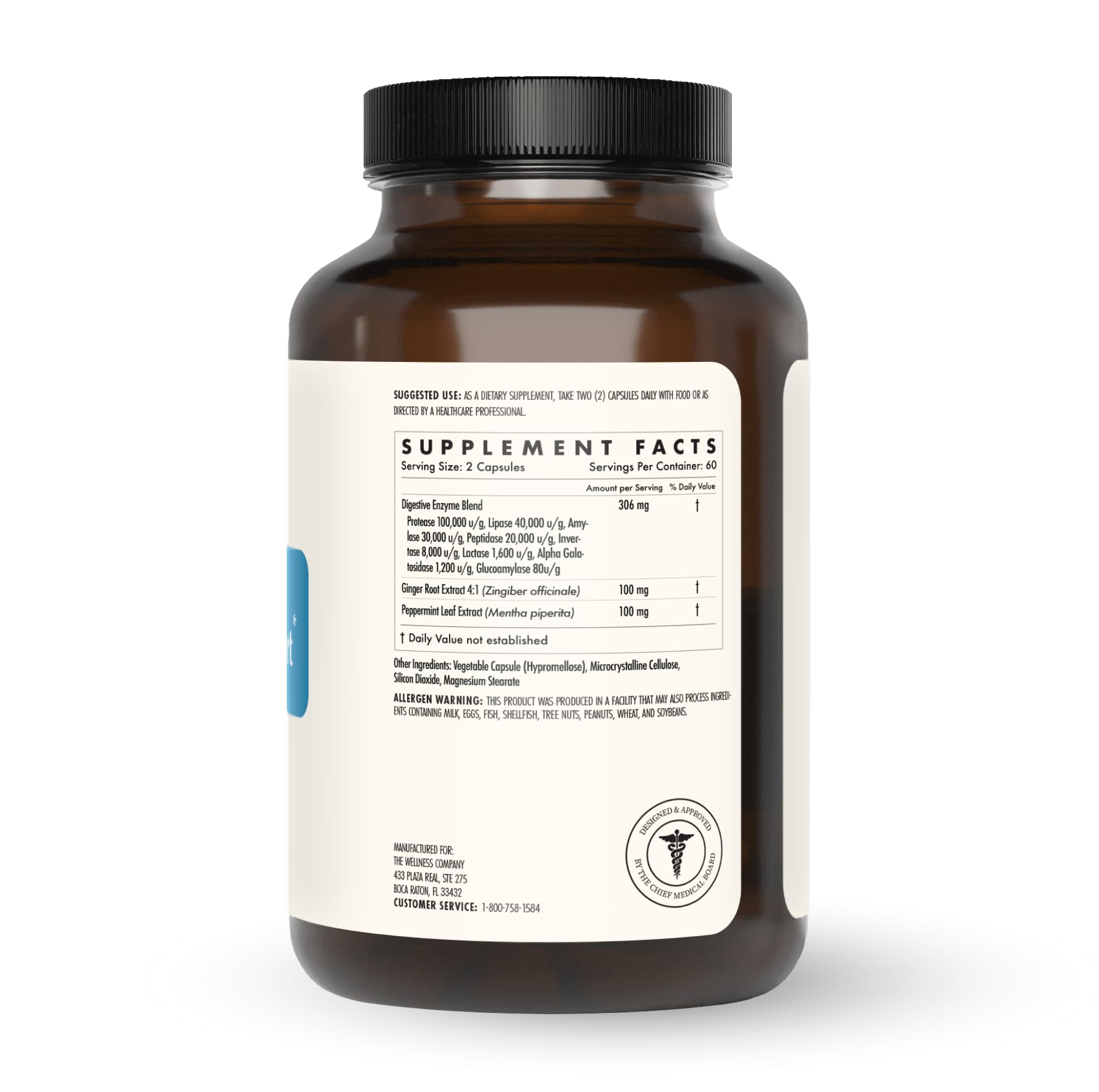 Ginger root illustration signals digestion-boosting blend.