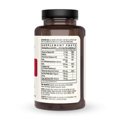 The Wellness Company Healthy Heart label detail highlights beet root and grape seed ingredients.