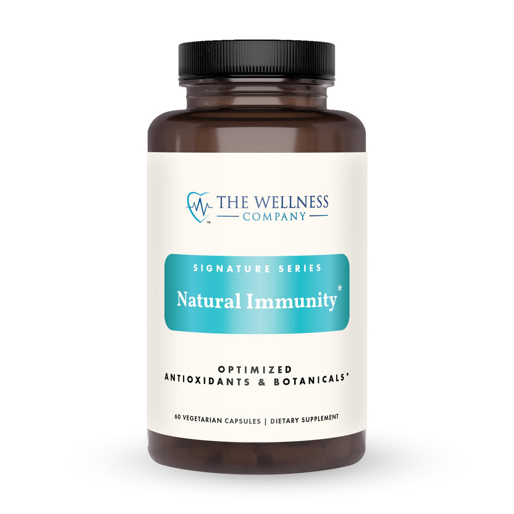 The Wellness Company Natural Immunity bottle with 60 capsules for daily immune balance.