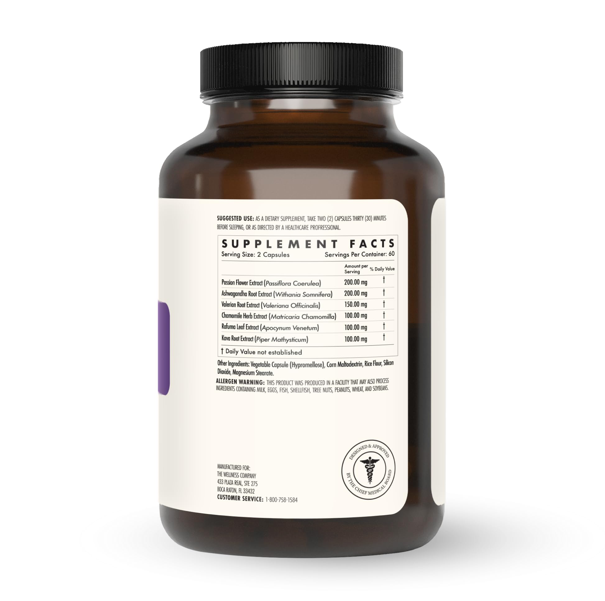 The Wellness Company Restful Sleep packaging highlighting melatonin-free formulation for natural wind-down.