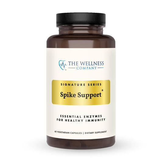 The Wellness Company Spike Support bottle front view highlighting detox potential