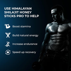 The Wellness Project Himalayan Shilajit Honey Sticks Pro travel pack in hand for portability