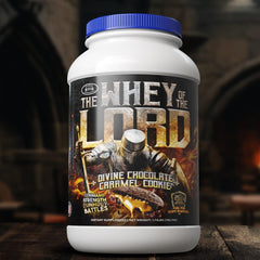 The Whey of The Lord Divine Whey Protein Isolate flavor Chocolate Caramel Cookie promises rich, satisfying shakes.