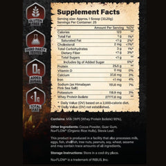 Divine Whey Isolate scoop rests ready for quick, smooth shakes that support lean muscle goals.