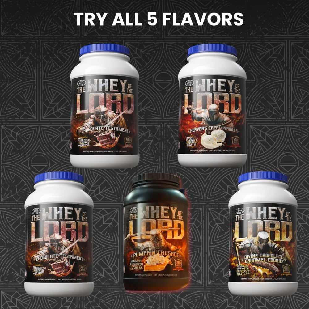 The Whey of The Lord Heaven's Cream closeup label highlights clean ingredients.