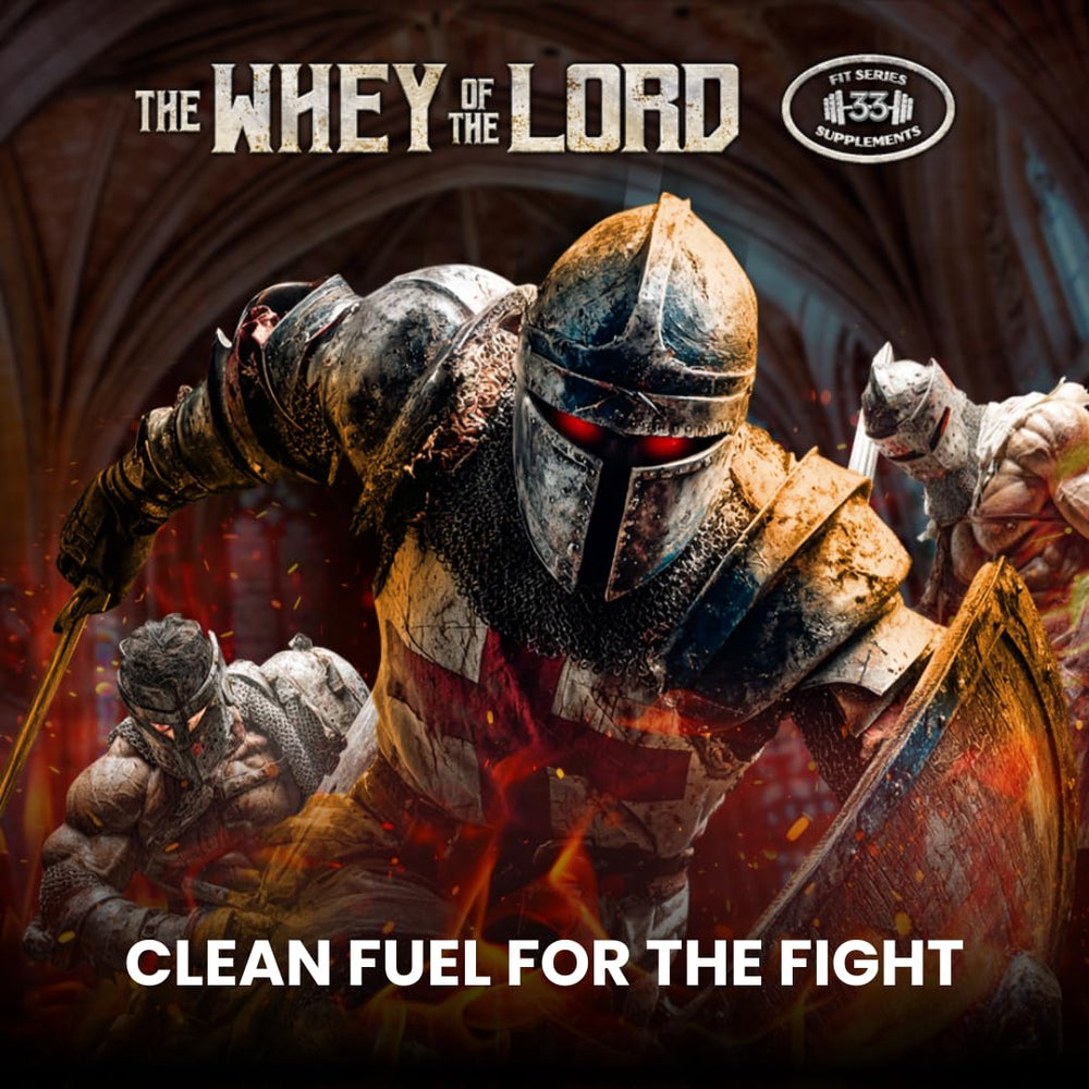 The Whey of The Lord Righteous Rage powder scoop exposing texture and a cherry lemonade mix.