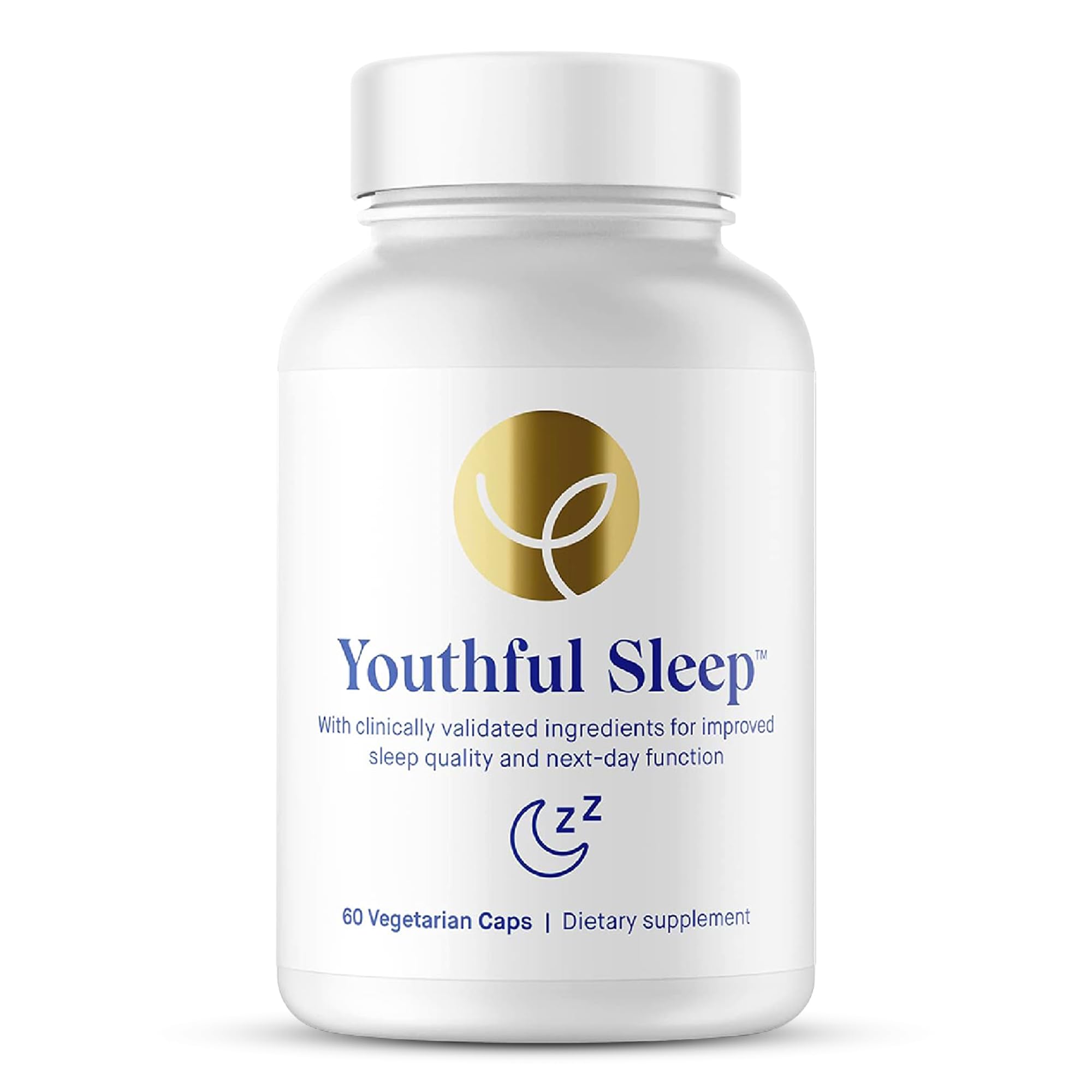 The Youthful Company Youthful Sleep bottle caps show natural rest support.