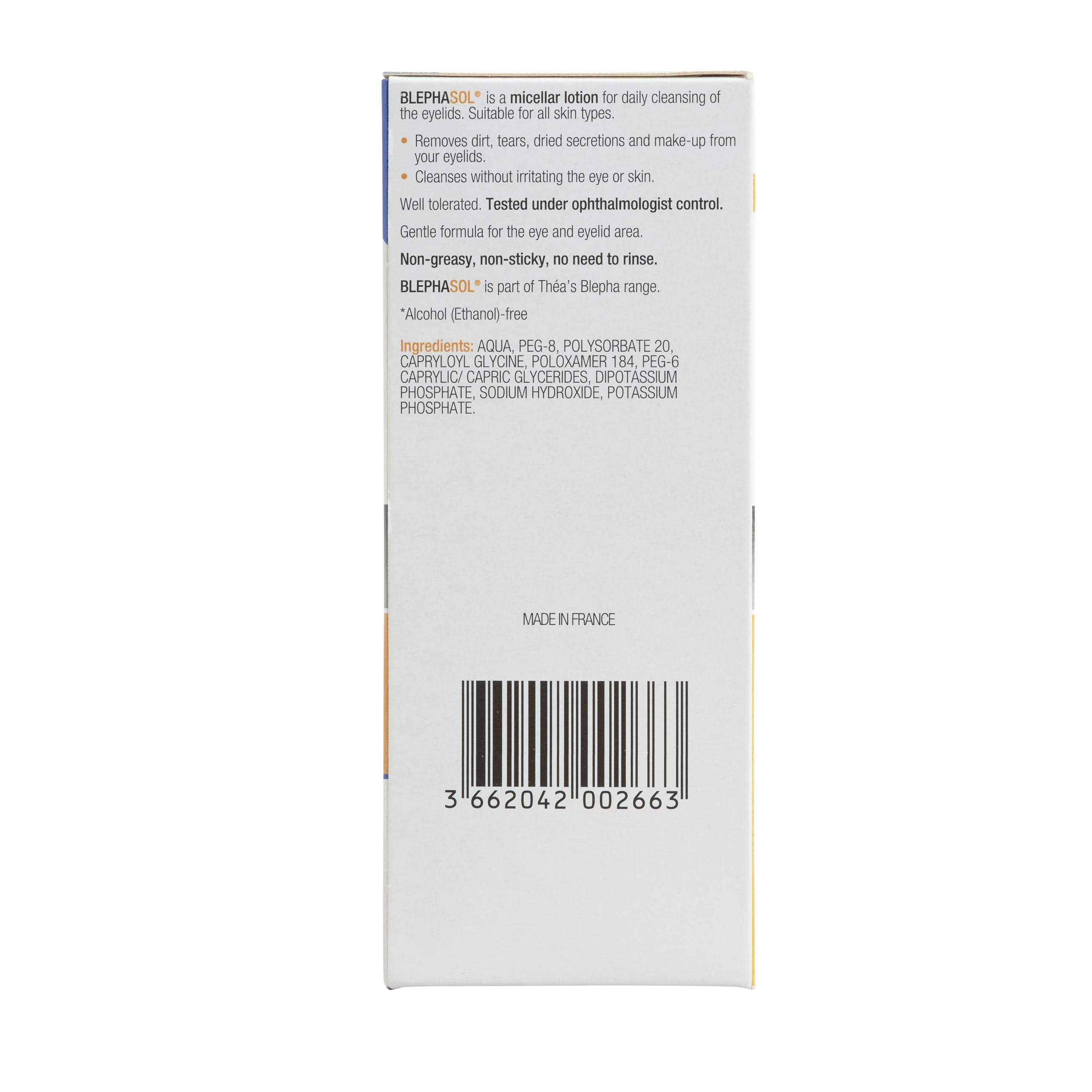 THEA PHARMA Blephasol Duo daily-eyes-care-routine image conveys easy routine.