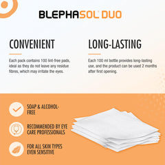 THEA PHARMA Blephasol Duo dermatologist-ophthalmologist-tested close-up for safe use.