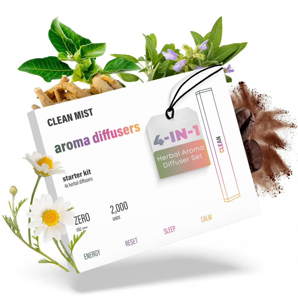 The Clean Mist Energy Citrus diffuser pen, portable aromatherapy for focus and daytime energy.