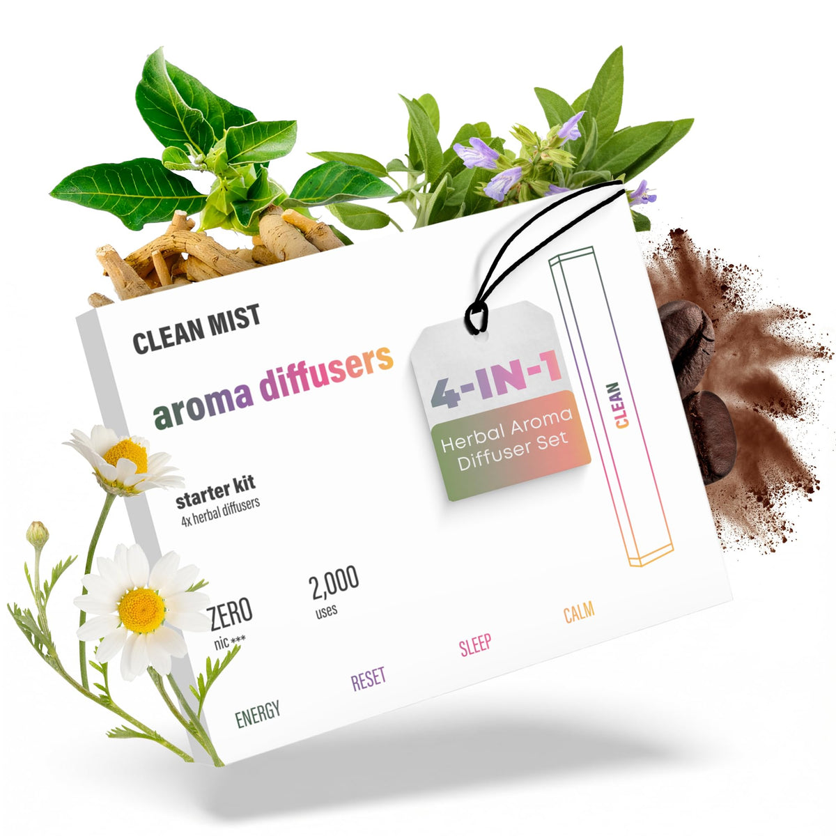 The Clean Mist Energy Citrus diffuser pen, portable aromatherapy for focus and daytime energy.