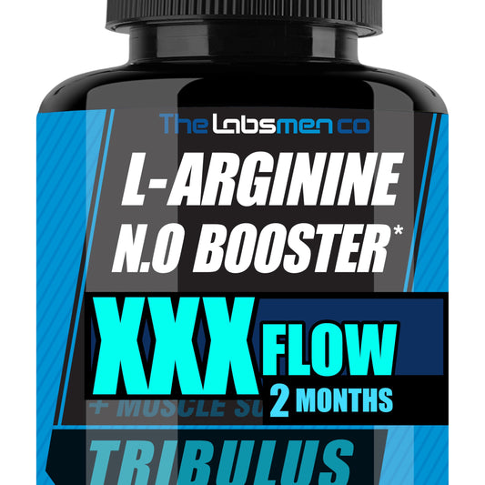 THELABSMENCO L-Arginine bottle front offering nitric oxide support for workouts
