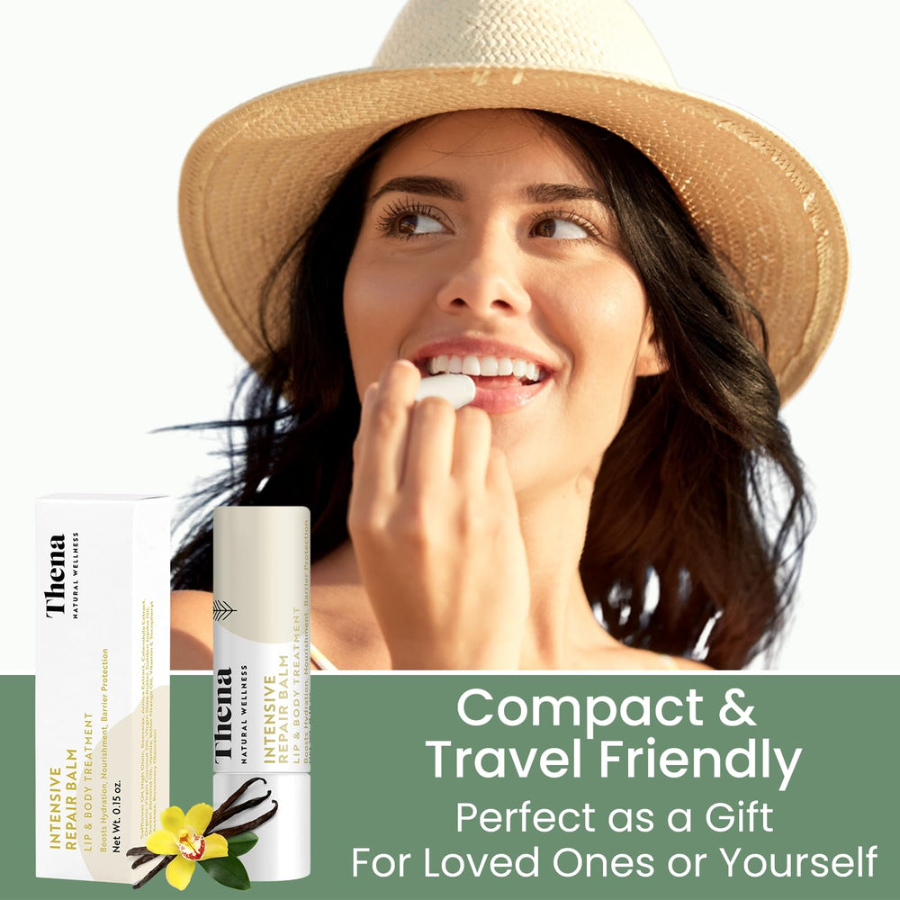 THENA Lip Balm for lips and dry patches on face or cuticles