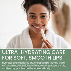 THENA Lip Balm ingredients with shea butter and vanilla for nourishing care