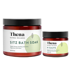 THENA Organic Sitz Bath Soak packaging for easy postpartum relief