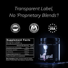 Theorycraft Holy Grail facility badge and batch testing illustration emphasizing quality control.