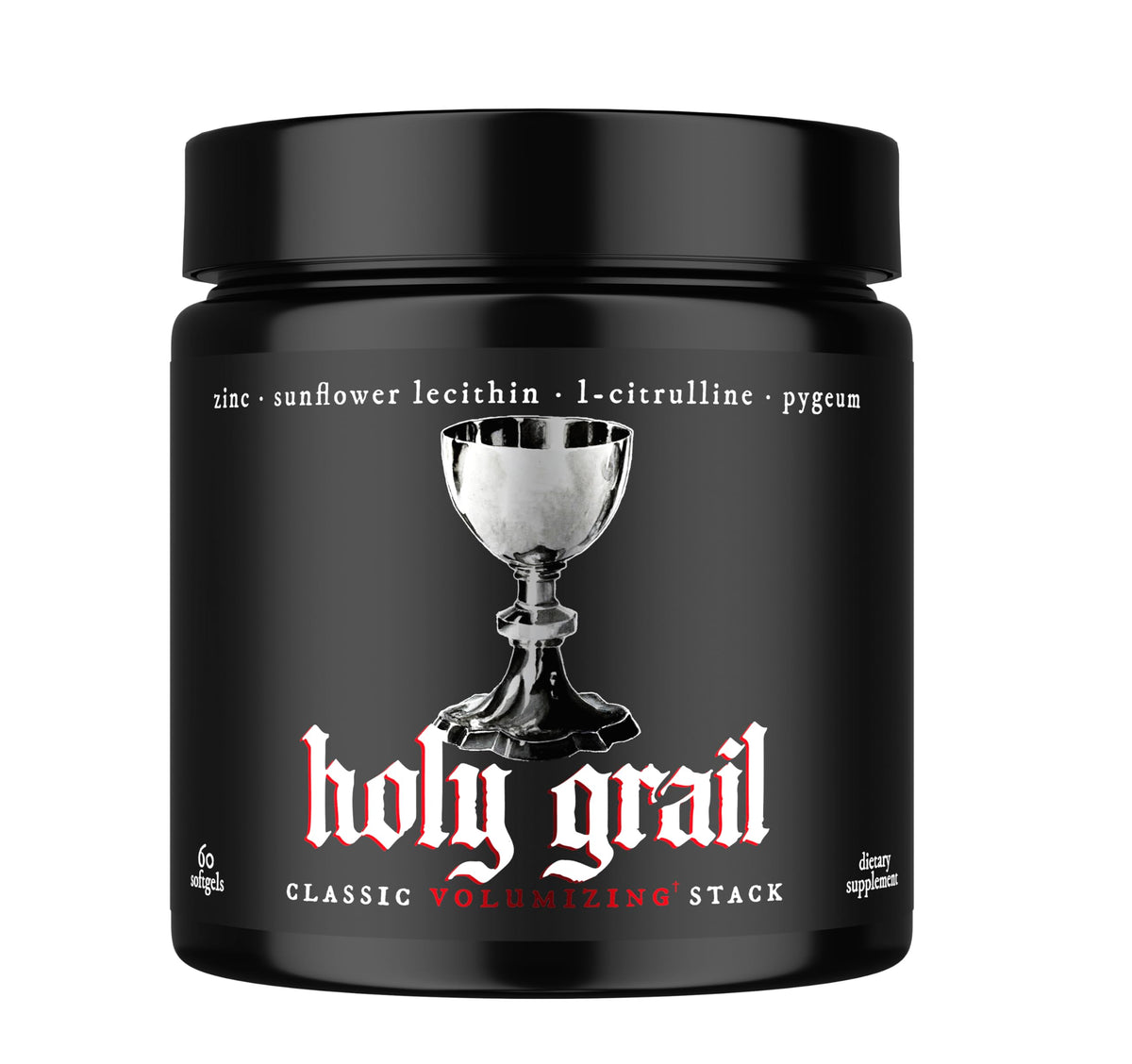 Theorycraft Holy Grail softgel bottle shown for easy daily use and convenience.