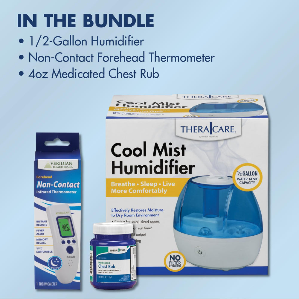 Thera Care bundle packaging highlights three helpful products for family cough and cold care.