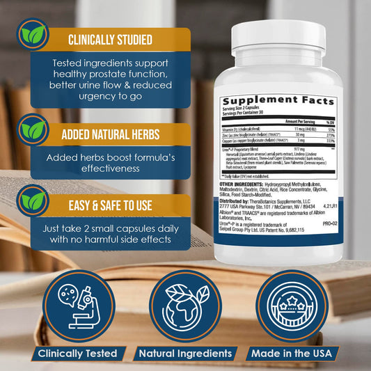 Therabotanics capsules close-up for easy daily bladder support