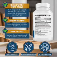 Therabotanics Ideal Prostate Plus Ultra capsules ready for daily intake.