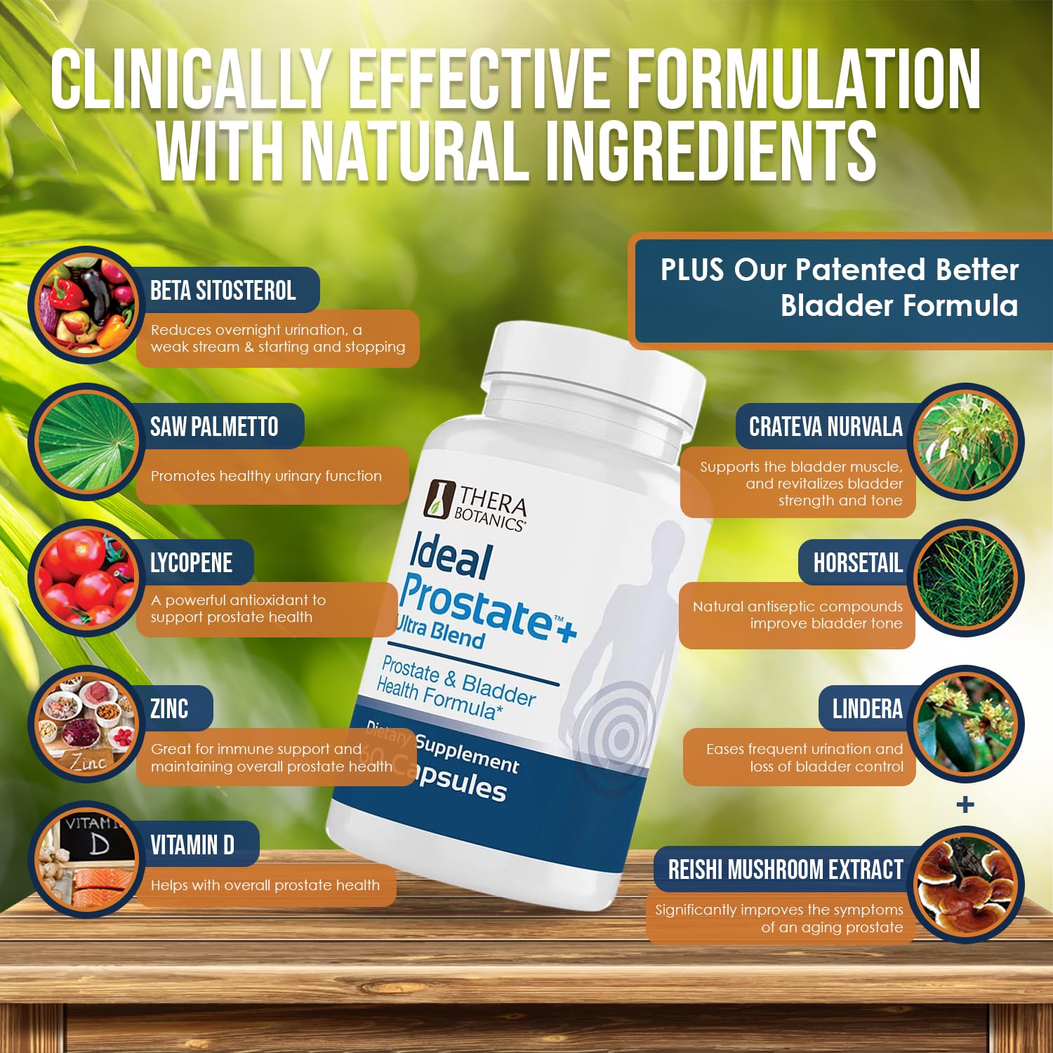 Therabotanics Ideal Prostate Plus Ultra daily use capsules in routine.