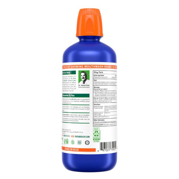 TheraBreath Healthy Gums Mouthwash alcohol-free formula for gentle use