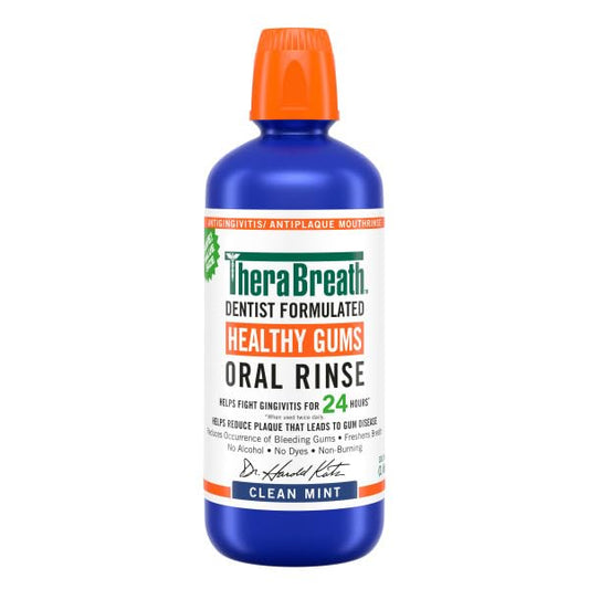 TheraBreath label detail showing kosher vegan gluten-free claims