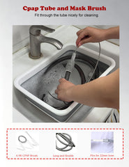Theradaily foldable wash basin for soaking CPAP components